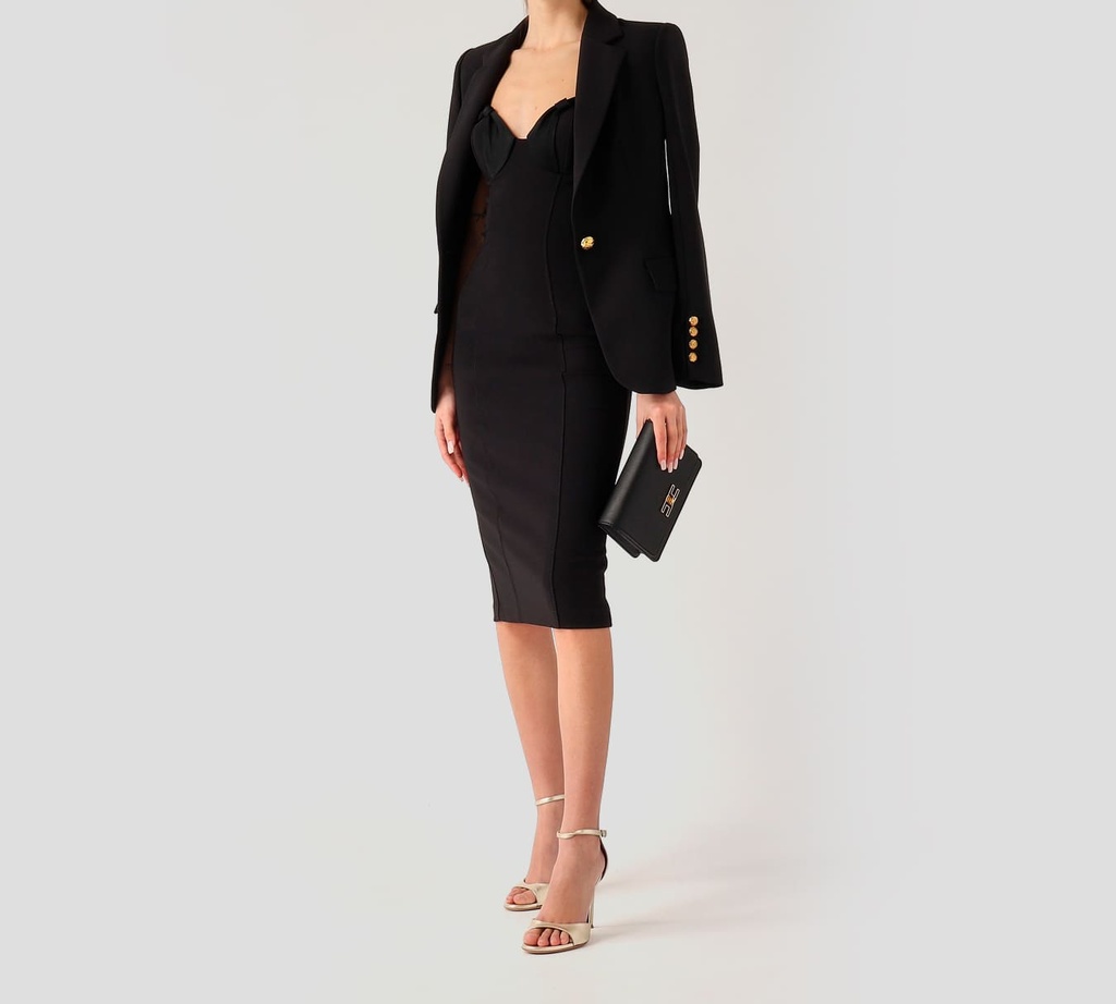 Elisabetta Franchi - VESTIDO NEGRO CON CIERRE