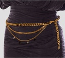 Elisabetta Franchi - VESTIDO NEGRO CON CADENA DORADA Y SOSTEN DE ENCAJE