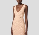 Elisabetta Franchi - VESTIDO MIDI EN VISCOSA DE PUNTO ELÁSTICO CON LAZOS