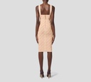 Elisabetta Franchi - VESTIDO MIDI EN VISCOSA DE PUNTO ELÁSTICO CON LAZOS