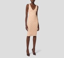 Elisabetta Franchi - VESTIDO MIDI EN VISCOSA DE PUNTO ELÁSTICO CON LAZOS