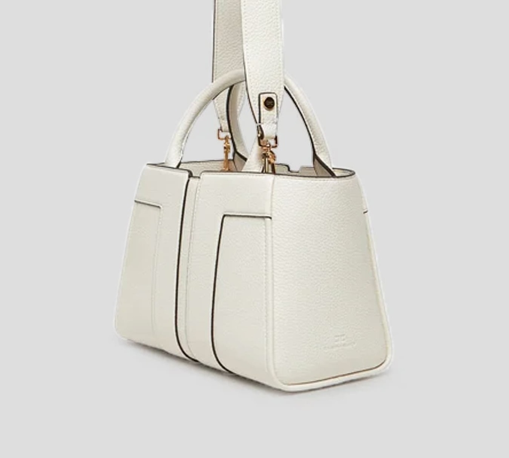 Elisabetta Franchi - CARTERA MEDIANA EN CUERO SINTÉTICO CON LOGO EN RELIEVE