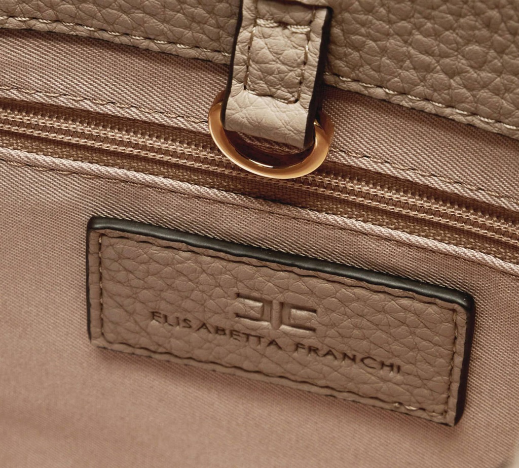 Elisabetta Franchi - CARTERA MEDIANA EN CUERO SINTÉTICO CON LOGO EN RELIEVE
