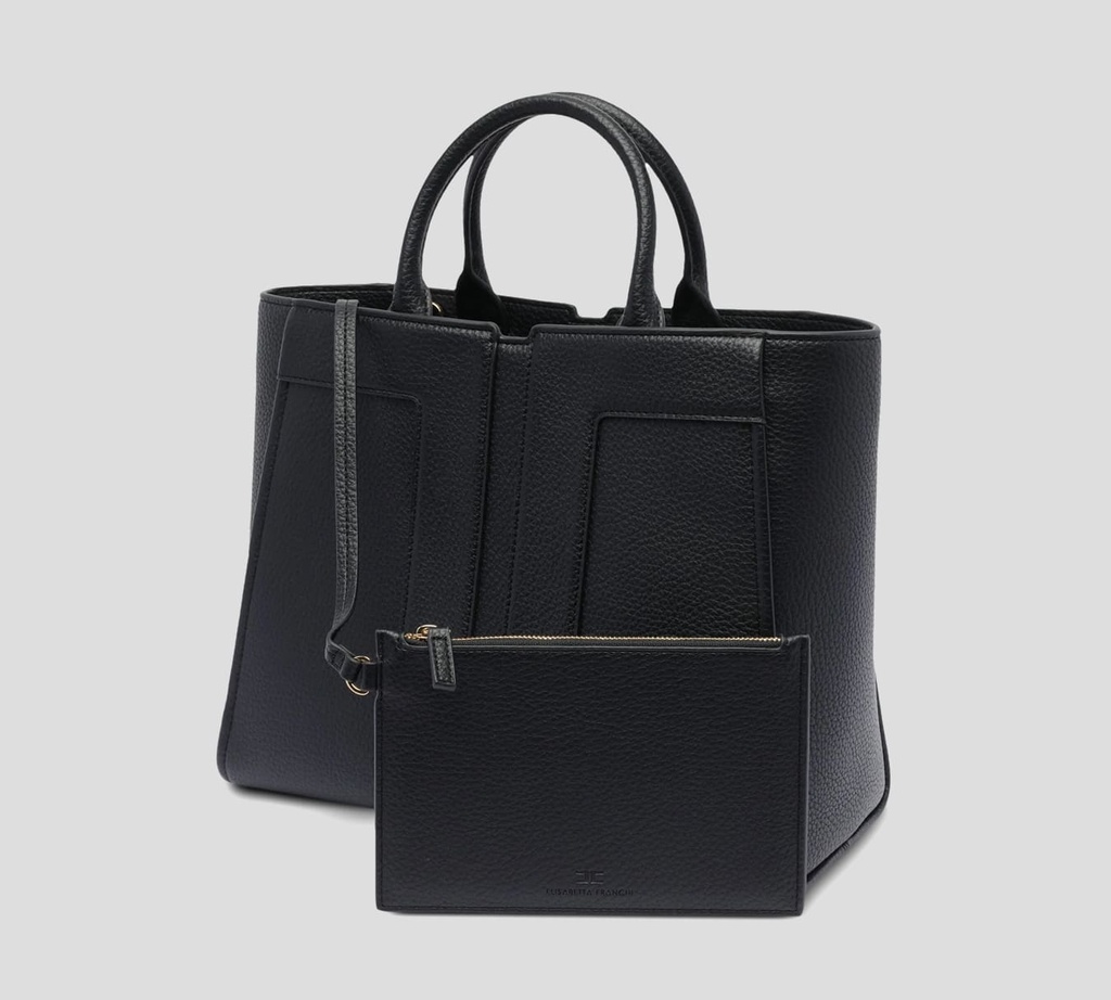 Elisabetta Franchi - CARTERA NEGRA TEXTURIZADA