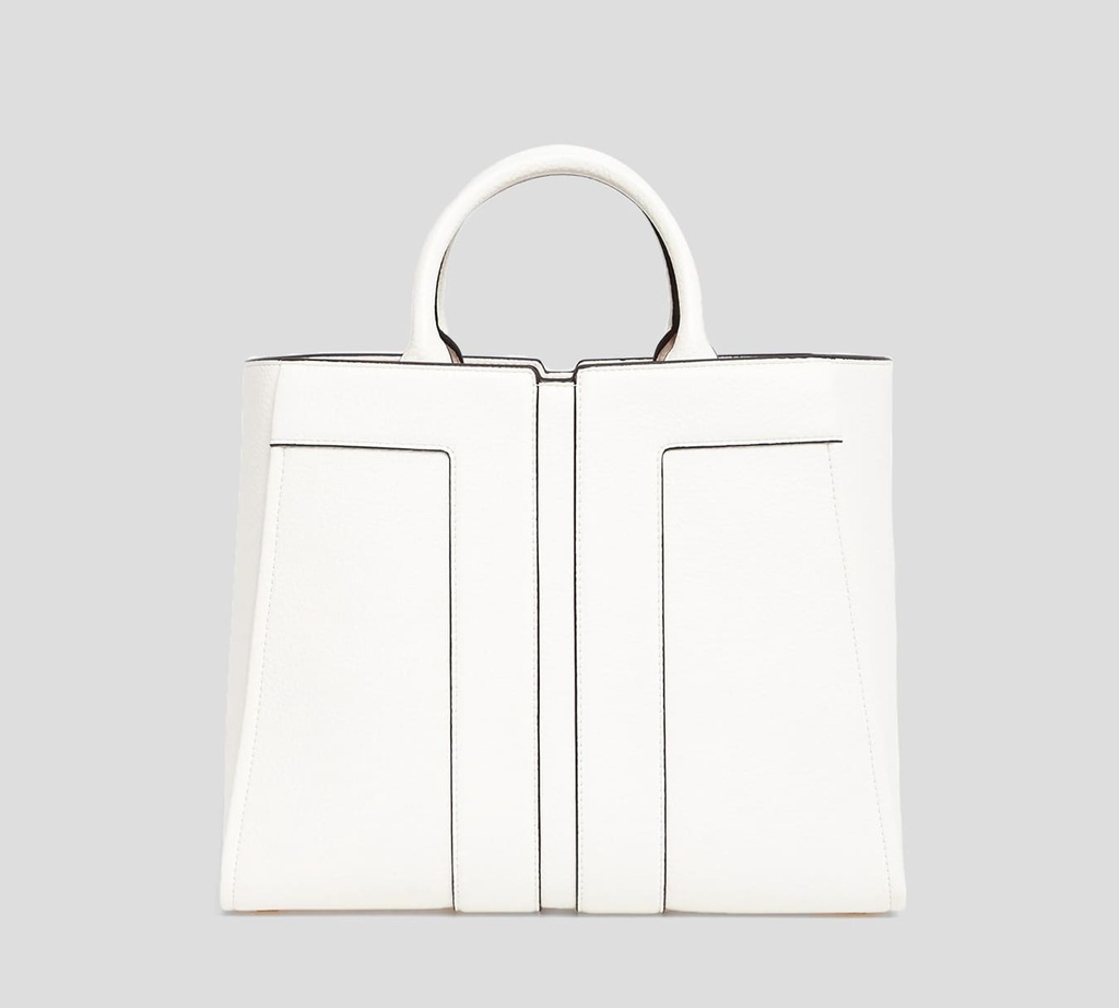 Elisabetta Franchi - CARTERA BLANCO HUESO CON BORDES MARRONES