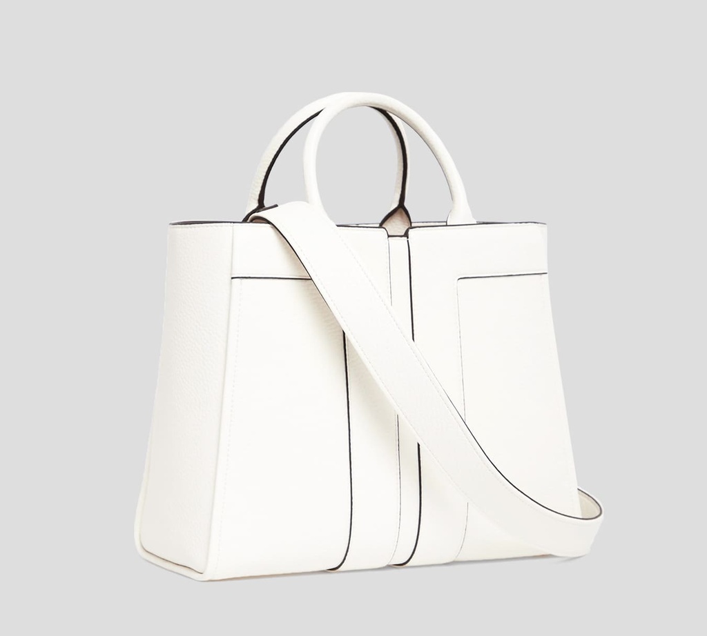 Elisabetta Franchi - CARTERA BLANCO HUESO CON BORDES MARRONES