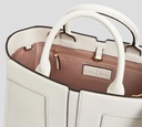 Elisabetta Franchi - CARTERA BLANCO HUESO CON BORDES MARRONES