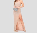Elisabetta Franchi - VESTIDO ROSADO CON BISUTERIA