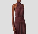 Elisabetta Franchi - VESTIDO DE GALA CON ESPALDA DESCUBIERTA Y CUELLO ALTO