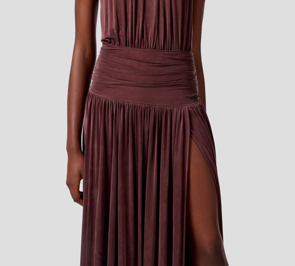 Elisabetta Franchi - VESTIDO DE GALA CON ESPALDA DESCUBIERTA Y CUELLO ALTO