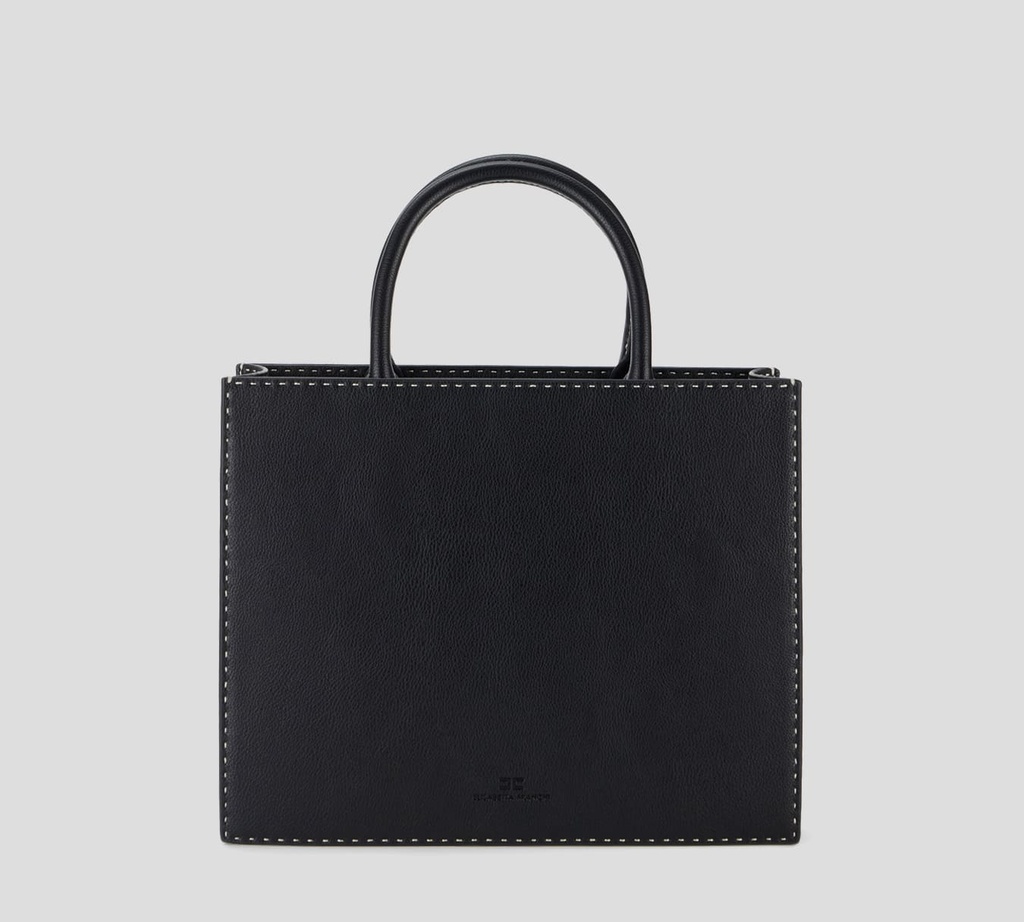 Elisabetta Franchi - CARTERA MEDIANA CON TIRA REMOVIBLE Y COSTURAS CONTRASTANTES