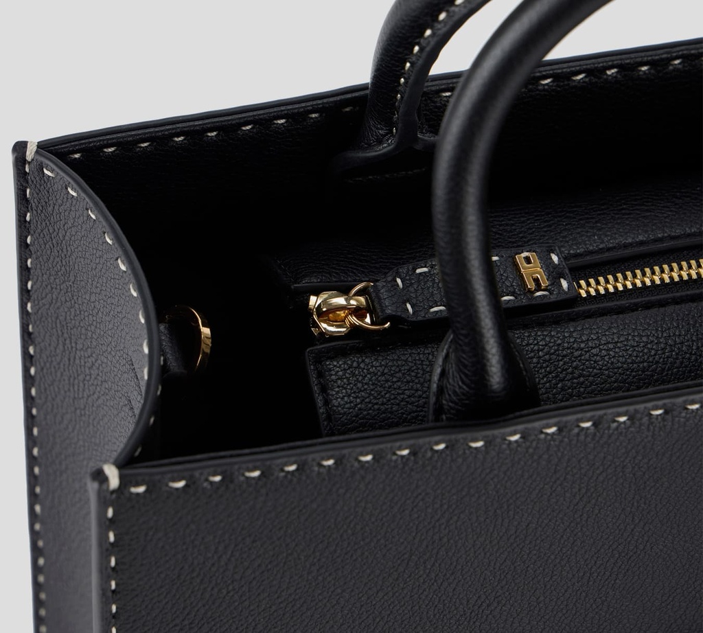 Elisabetta Franchi - CARTERA MEDIANA CON TIRA REMOVIBLE Y COSTURAS CONTRASTANTES
