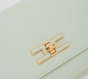 Elisabetta Franchi - CARTERA DE MANO VERDE ACQUA CON PASADOR