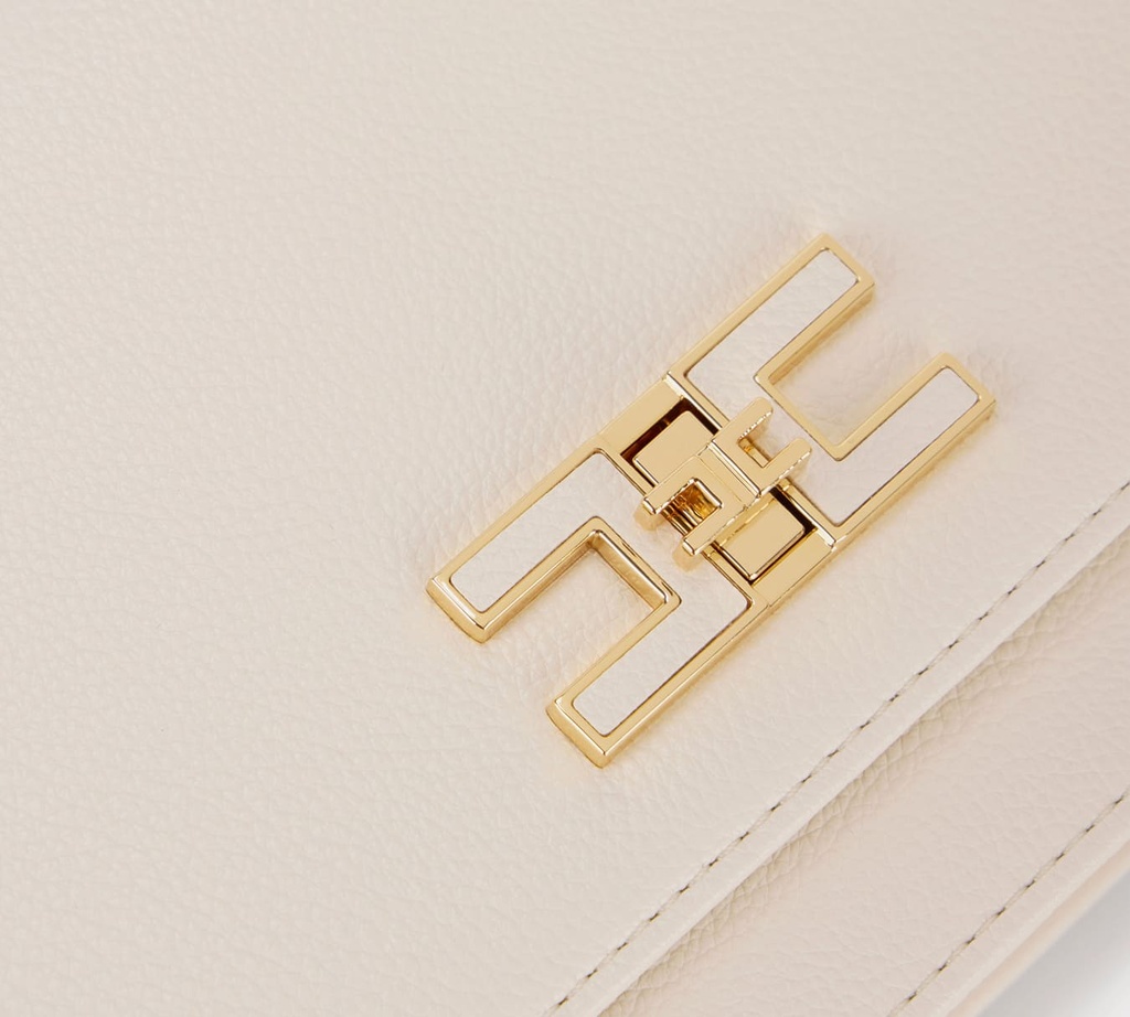 Elisabetta Franchi - CARTERA DE MANO BLANCO PERLA CON PASADOR