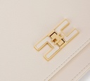 Elisabetta Franchi - CARTERA DE MANO BLANCO PERLA CON PASADOR