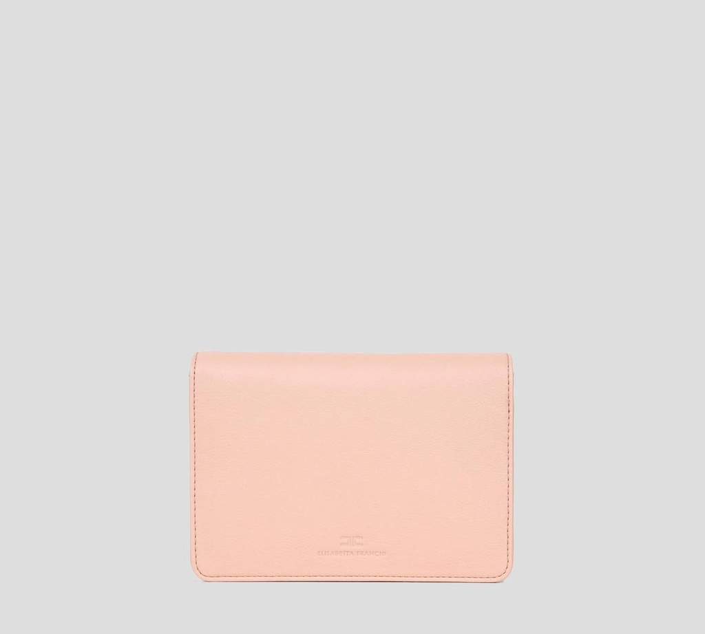 Elisabetta Franchi - CARTERA DE MANO ROSADA CON PASADOR