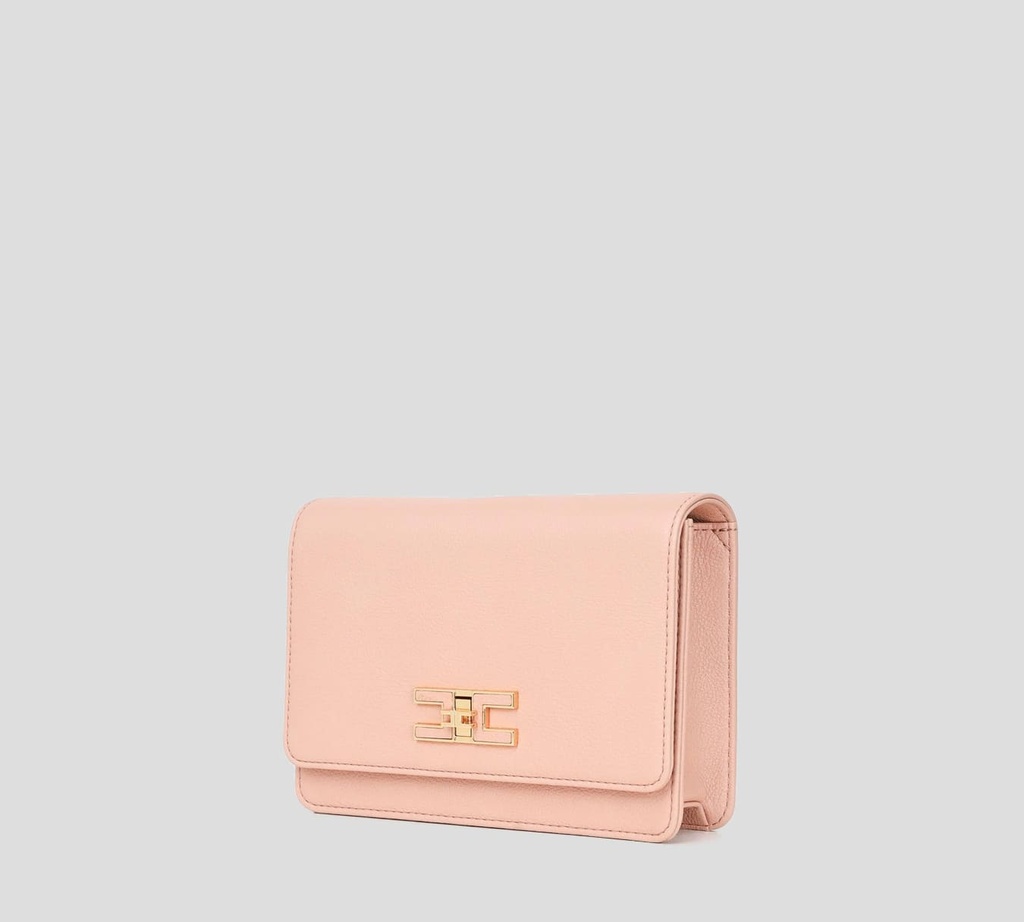 Elisabetta Franchi - CARTERA DE MANO ROSADA CON PASADOR