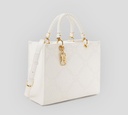 Elisabetta Franchi - CARTERA BLANCA TEXTURIZADA