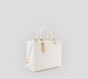 Elisabetta Franchi - CARTERA BLANCA PEQUEÑA TEXTURIZADA