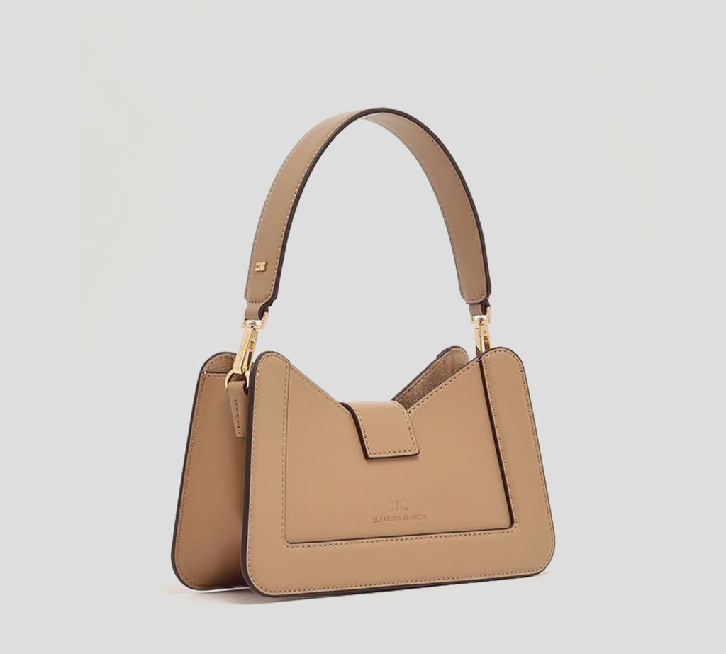 Elisabetta Franchi - CARTERA MARRON CLARO CON CORREA