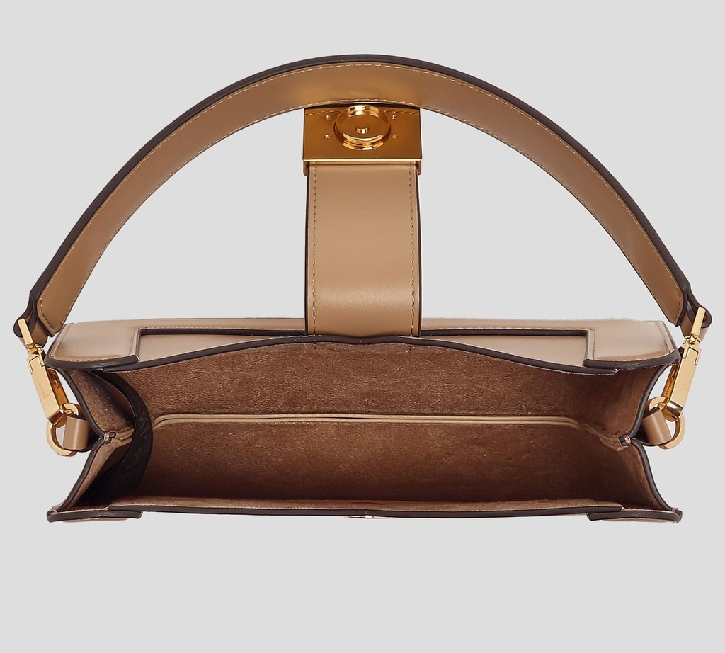 Elisabetta Franchi - CARTERA MARRON CLARO CON CORREA