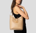 Elisabetta Franchi - CARTERA MARRON CLARA DE ASA GRANDE