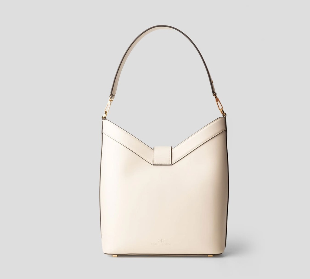 Elisabetta Franchi - CARTERA BLANCO PERLA DE ASA GRANDE