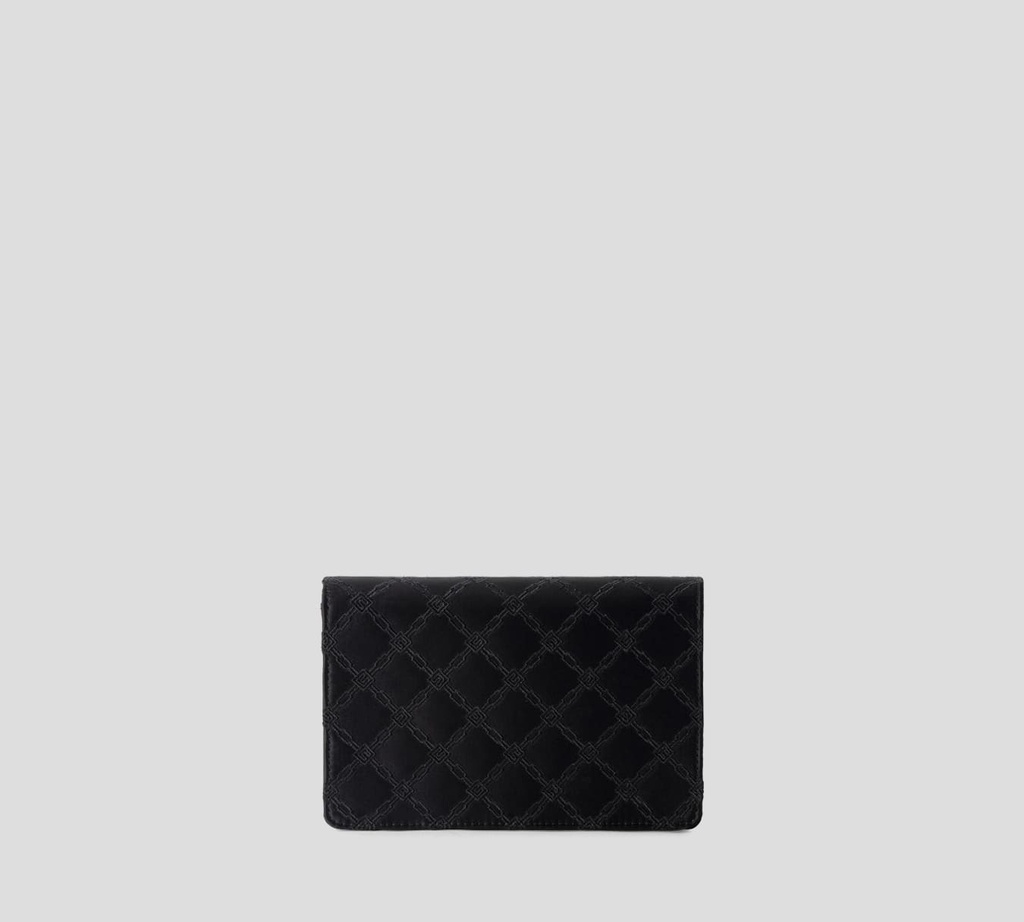 Elisabetta Franchi - CARTERA BANDOLERO DE RASO CON PATRÓN BORDADO
