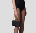 Elisabetta Franchi - CARTERA BANDOLERO DE RASO CON PATRÓN BORDADO