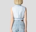 Elisabetta Franchi - BLUSA AZUL CLARO MANGA LARGA