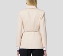 Elisabetta Franchi - BLAZER ROSADO CON COSTURA NEGRA EN BOLSILLOS