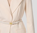 Elisabetta Franchi - BLAZER ROSADO CON COSTURA NEGRA EN BOLSILLOS