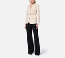 Elisabetta Franchi - BLAZER ROSADO CON COSTURA NEGRA EN BOLSILLOS