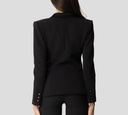 Elisabetta Franchi - BLAZER NEGRO CON SOLAPA BRILLANTE