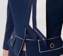 Elisabetta Franchi - CHAQUETA AZUL CON BORDES BLANCOS