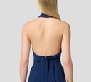 Elisabetta Franchi - CHALECO AZUL CON BOTONES DORADOS