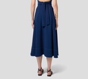 Elisabetta Franchi - FALDA AZUL CON COSTURAS BLANCAS