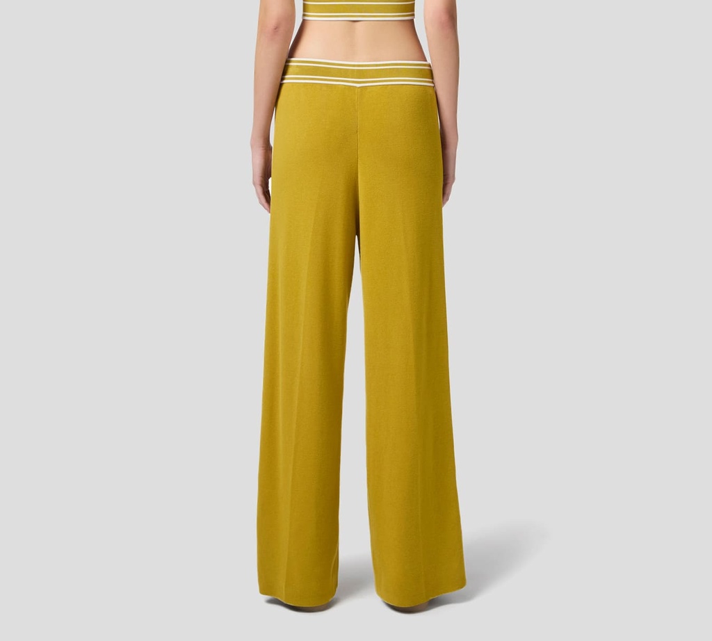 Elisabetta Franchi - MONO VERDE CON FRANJAS BLANCAS