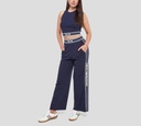 Elisabetta Franchi - MONO CON FRANJAS A LOS LATERALES EN CONTRASTE