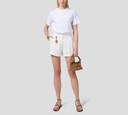 Elisabetta Franchi - FRANELA BLANCA CON LOGO EN PEDRERIA