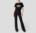 Elisabetta Franchi - FRANELA CUELLO REDONDO CON FLORES Y LOGO BORDADO