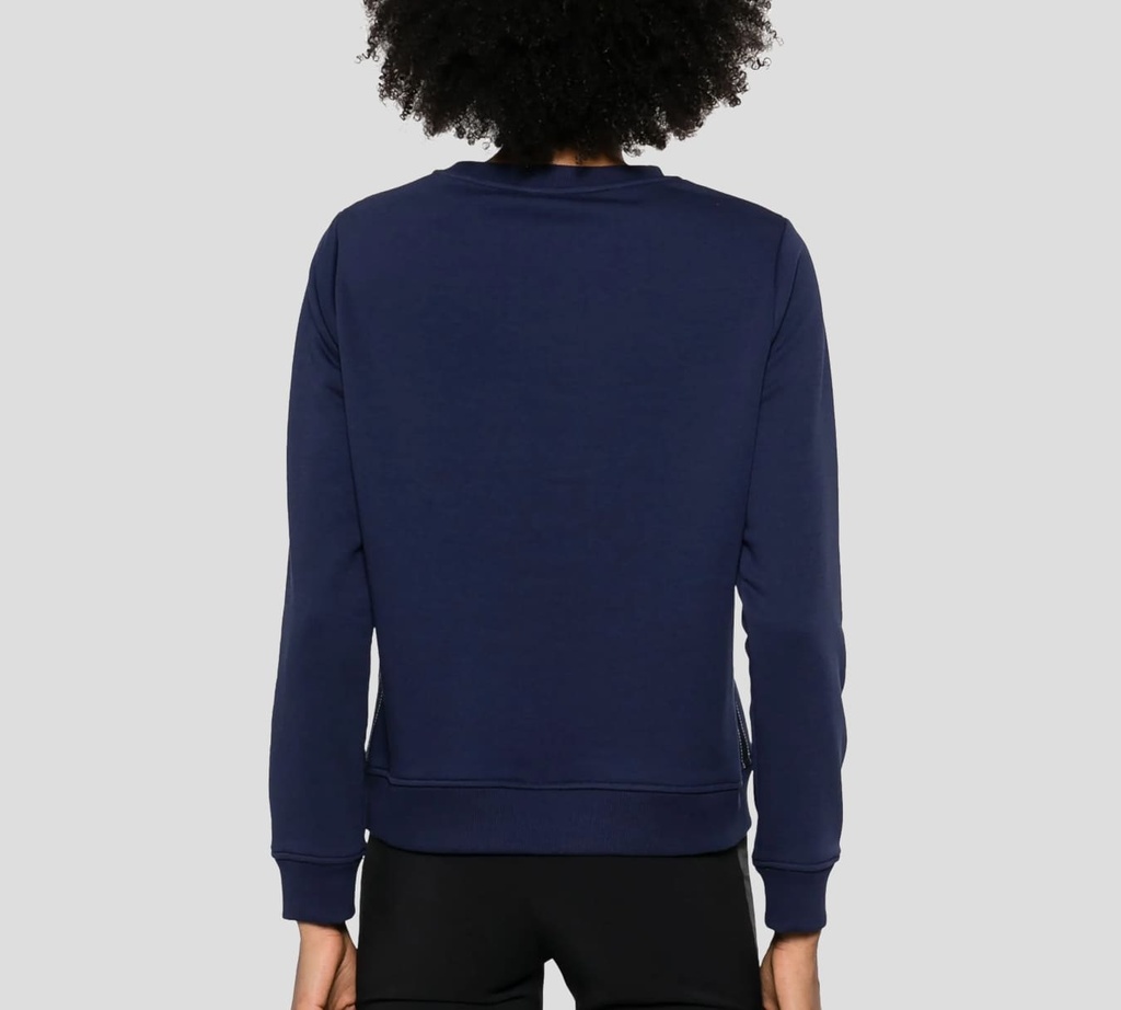 Elisabetta Franchi - SWEATER DE ALGODÓN MODAL CON ESTAMPADO FRONTAL