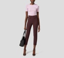Elisabetta Franchi - BLUSA ROSADA CON FLOR EN EL CUELLO