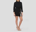 Elisabetta Franchi - BLUSA CORTA MANGA LARGA CON LOGO BORDADO