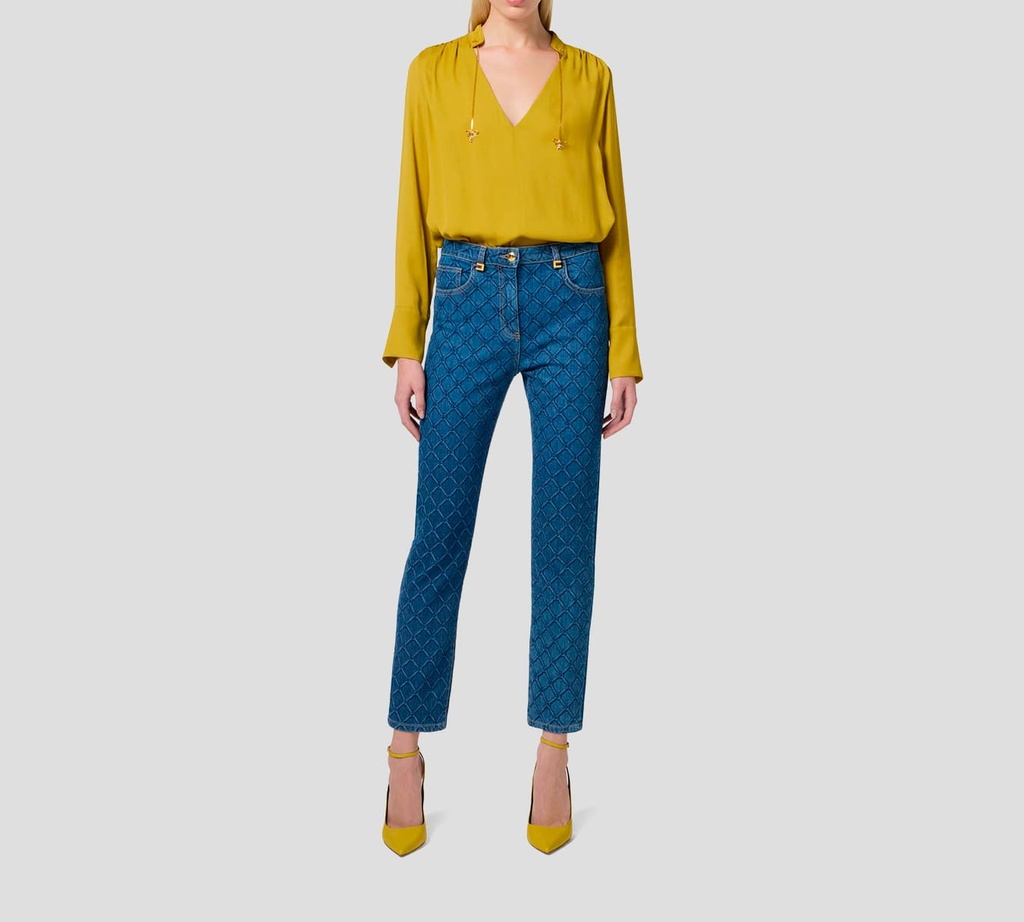 Elisabetta Franchi - BLUSA CON CADENA