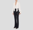 Elisabetta Franchi - BLUSA CON BUFANDA Y BORDES NEGROS