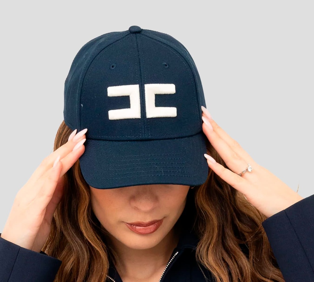 Elisabetta Franchi - GORRA DE LONA CON LOGO BORDADO
