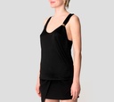 Elisabetta Franchi - BLUSA NEGRA CON PIN DORADO