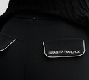 Elisabetta Franchi - PANTALON NEGRO CON BORDES BLANCOS 