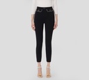 Elisabetta Franchi - PANTALON NEGRO CON BORDES BLANCOS Y BOLSILLOS FRONTALES